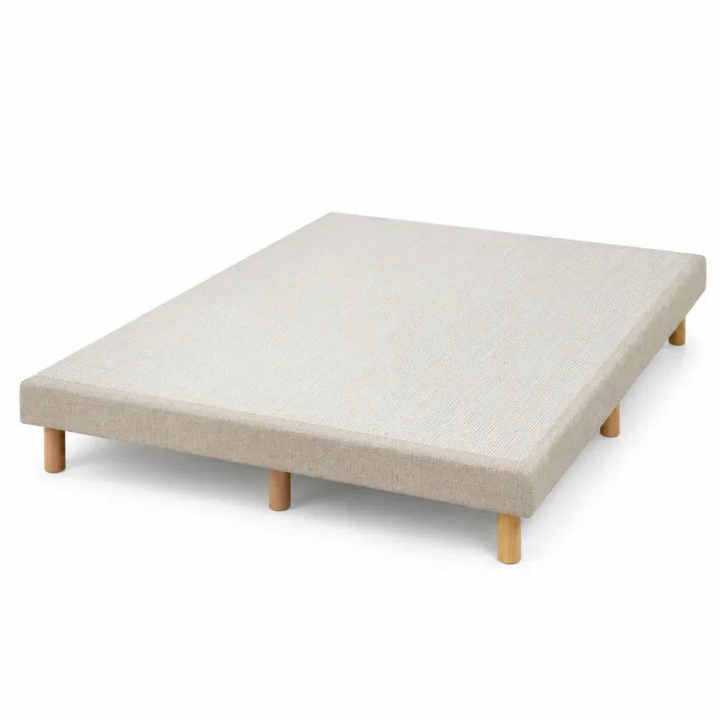 Stelaż łóżka tkaninowy beżowy 200x160 cm
