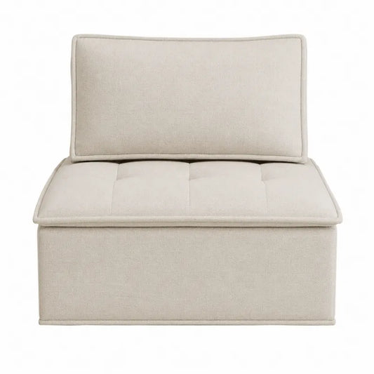 Beżowa tekstylna modułowa sofa 80x80x40 cm
