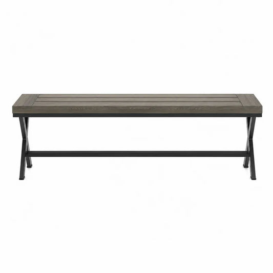 Ławka drewniana na metalowym stelażu 160x40x45 cm