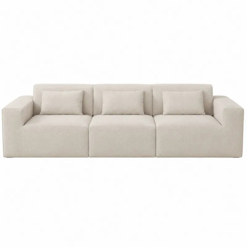 Sofa modułowa tkaninowa beżowa 300x100x70 cm
